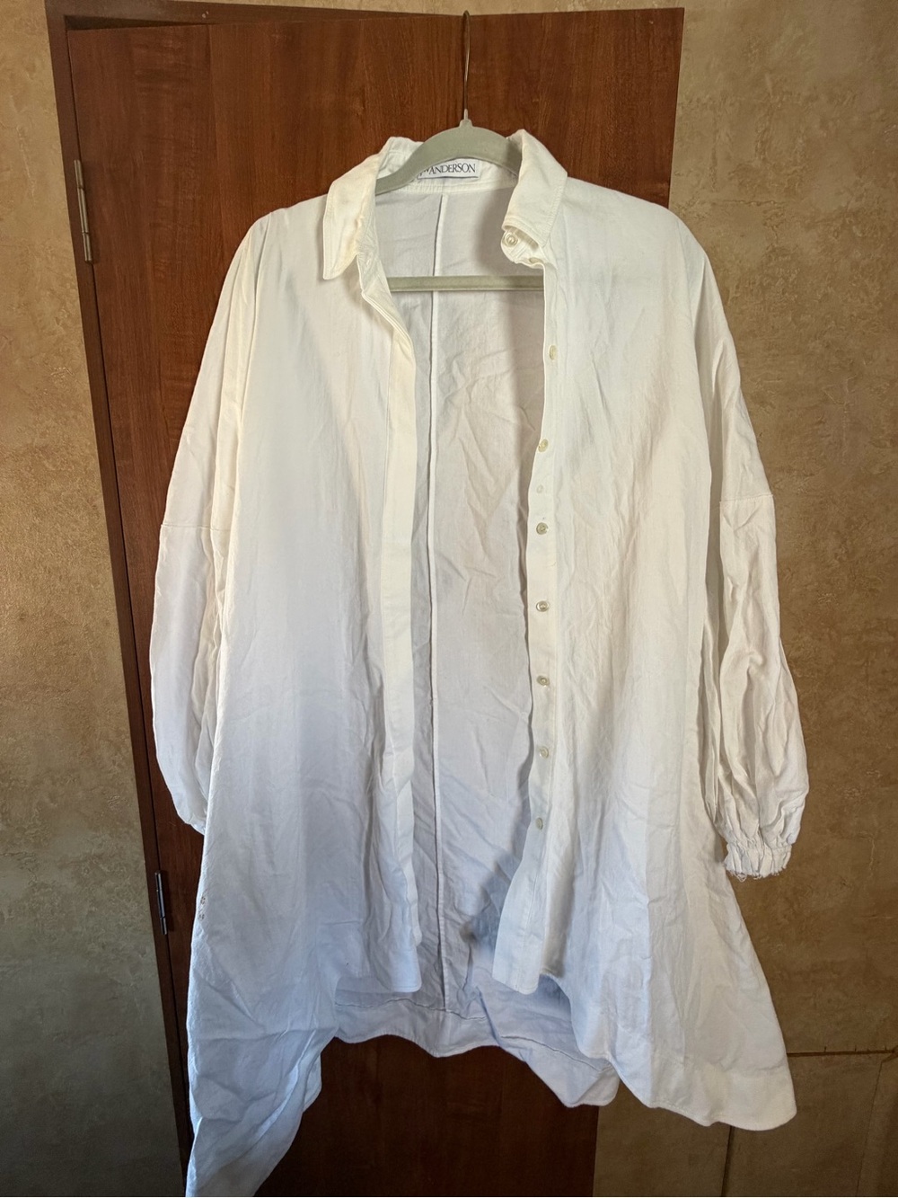 JW Anderson Oversized White Button-Down Shirt - Relaxed Linen Look
